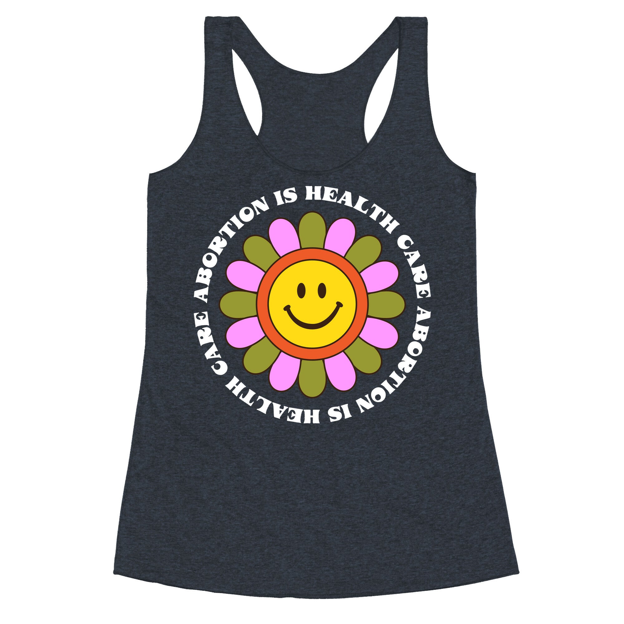 Abortion is Health Care Retro Racerback Tank